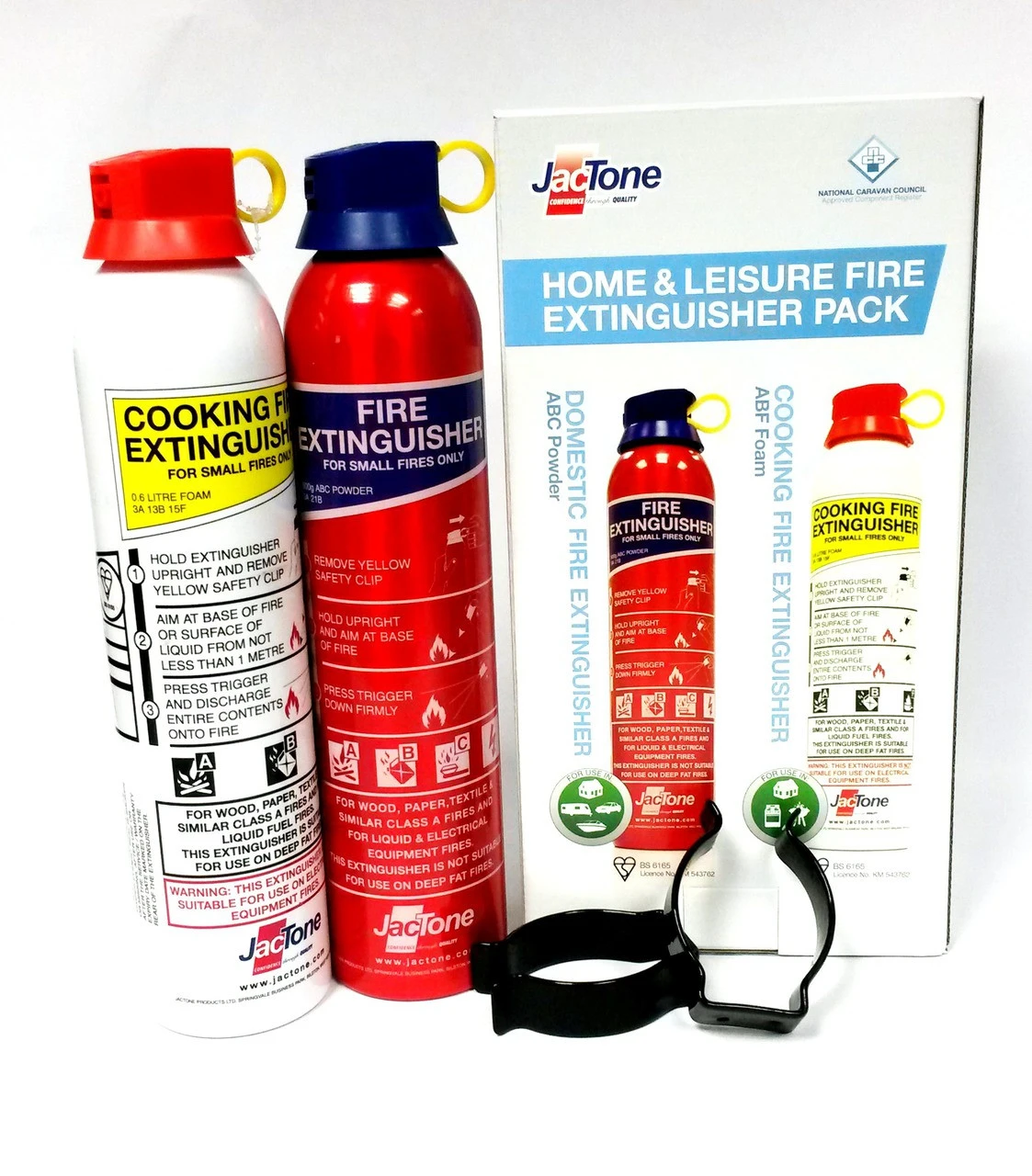 JacTone Home & Leisure Fire Extinguisher ABC + ABF Pack