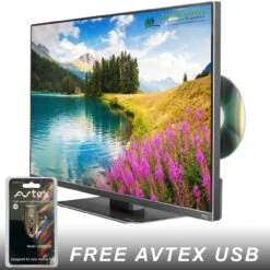 Avtex M249DRS PRO 12v LED TV With Freeview HD SAT HD DVD REC For Caravans Motorhomes