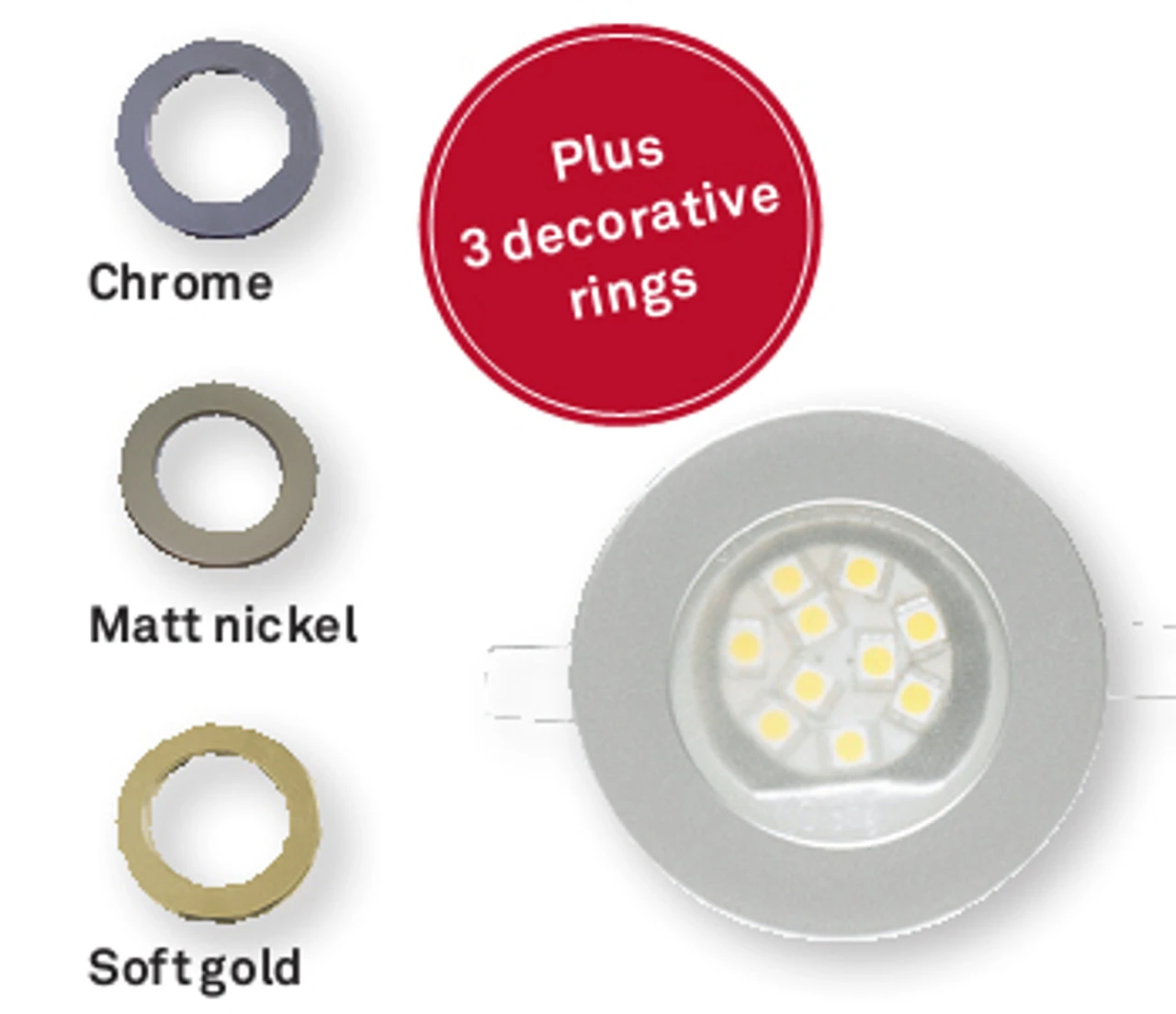 Dometic L26RM LED Caravan Downlight - Image 2